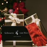 Élégante boîte-cadeau noire pour gants