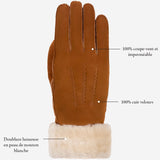 Giocante - Gants en daim et doublure luxueuse en peau de mouton - Schwartz & von Halen FR - Gants en Cuir - 12