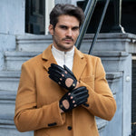 Gosling (noir) - Gants tactiles de conduite classiques en cuir d'agneau  - Schwartz & von Halen FR - Gants en Cuir - 4