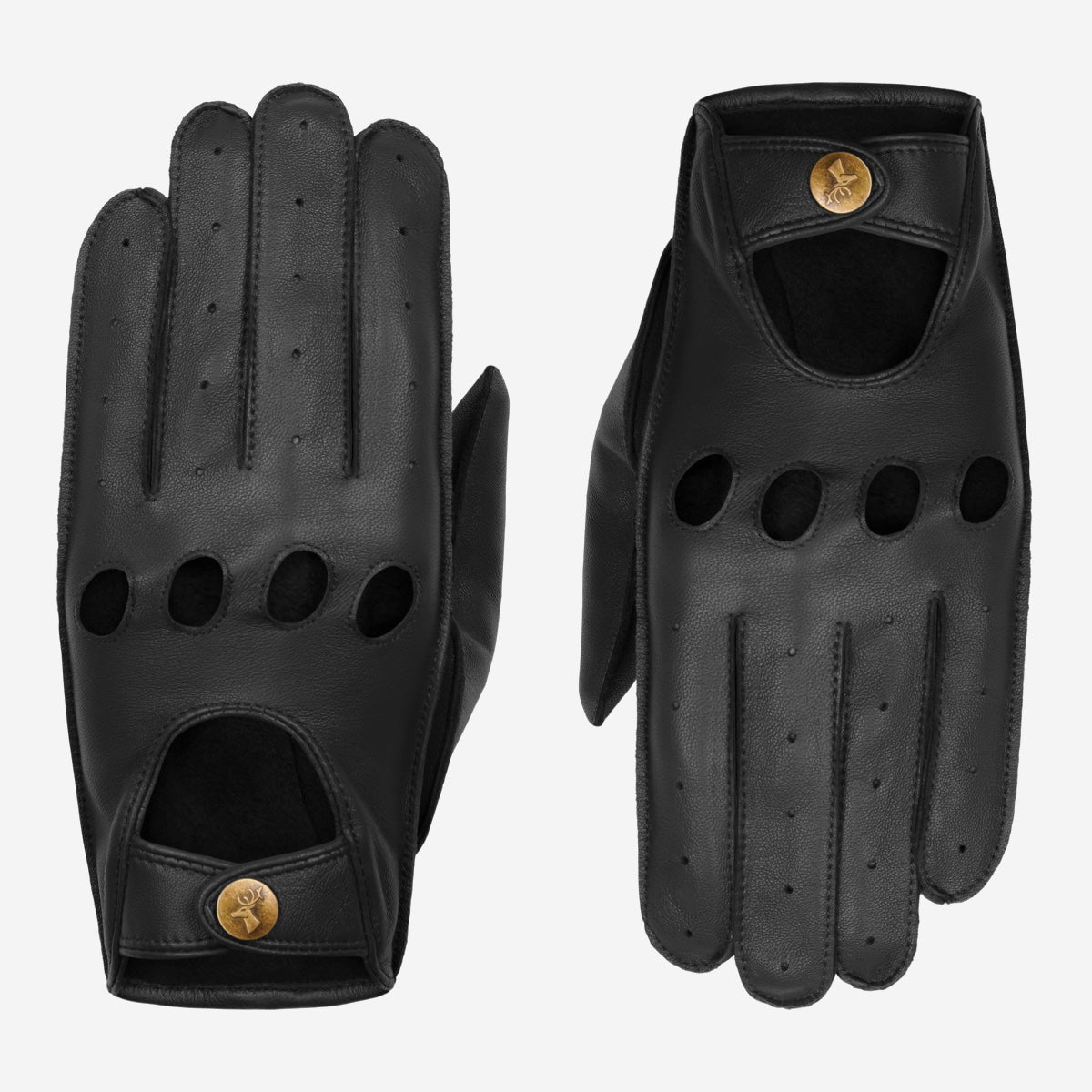 Gosling (noir) - Gants tactiles de conduite classiques en cuir d'agneau  - Schwartz & von Halen FR - Gants en Cuir - 2