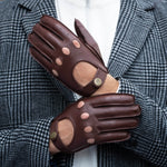 Gosling (marron) - Gants tactiles de conduite classiques en cuir d'agneau  - Schwartz & von Halen FR - Gants en Cuir - 5