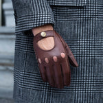 Gosling (marron) - Gants tactiles de conduite classiques en cuir d'agneau  - Schwartz & von Halen FR - Gants en Cuir - 6