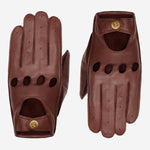 Gosling (marron) - Gants tactiles de conduite classiques en cuir d'agneau  - Schwartz & von Halen FR - Gants en Cuir - 2