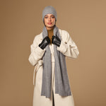 Charlie (gris) – luxueuse écharpe en laine mérinos douce (unisexe) - Schwartz & von Halen FR - 4