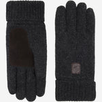 Hudson (gris foncé) - Gants en tricot de laine Shetland et doublure en polaire - Gants en tricot - 2