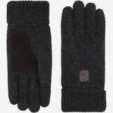 Hudson (gris foncé) - Gants en tricot de laine Shetland et doublure en polaire - Gants en tricot - 2