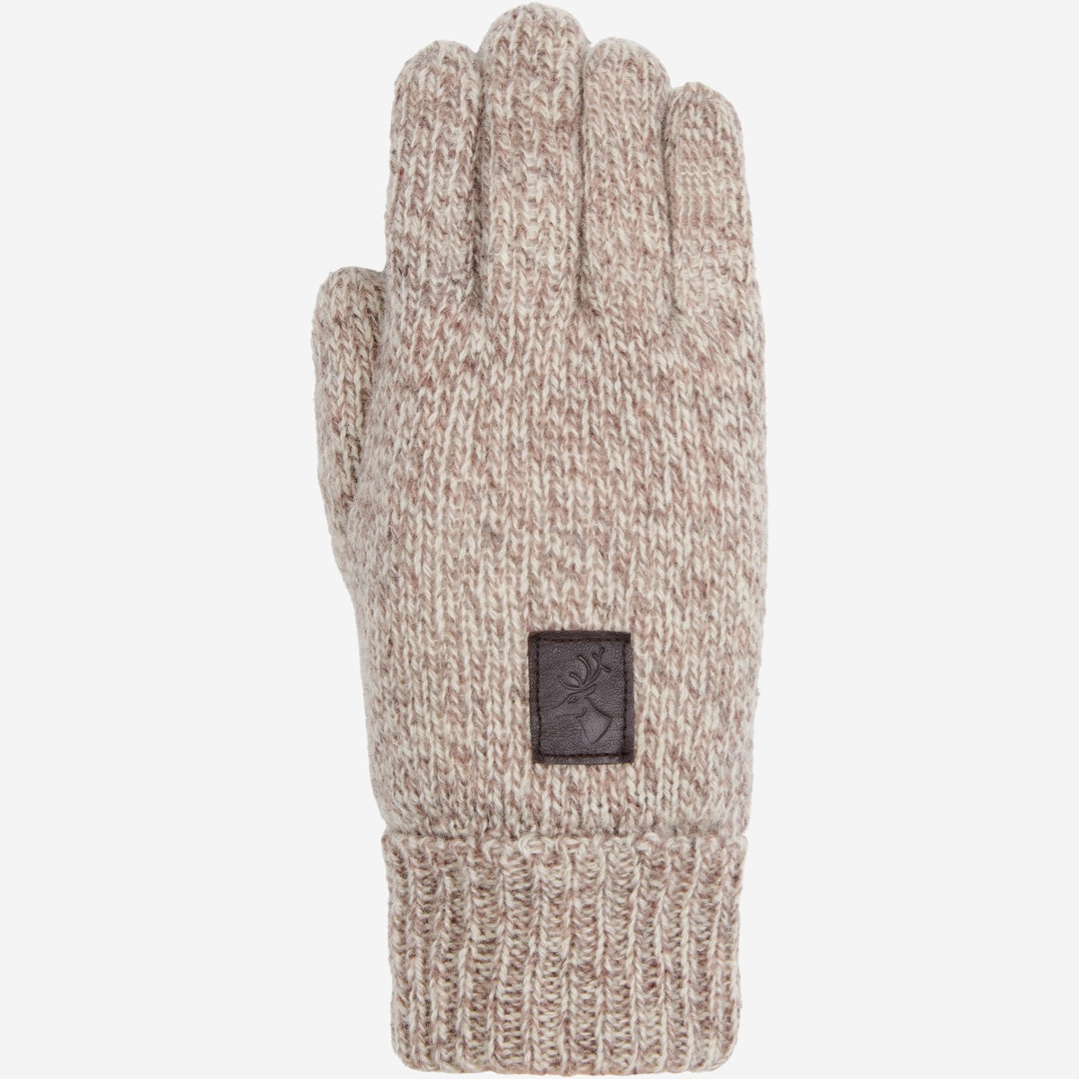 Hudson (gris clair) - Gants en tricot de laine Shetland et doublure en polaire  - Schwartz & von Halen FR - Gants en Cuir - 1