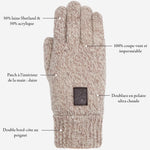Hudson (gris clair) - Gants en tricot de laine Shetland et doublure en polaire  - Schwartz & von Halen FR - Gants en tricot - 13