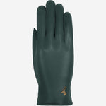 Ivy (vert foncé) - Gants en peau de mouton avec doublure en laine/cachemire & fonction écran tactile - Schwartz & von Halen FR - Gants en Cuir - 1