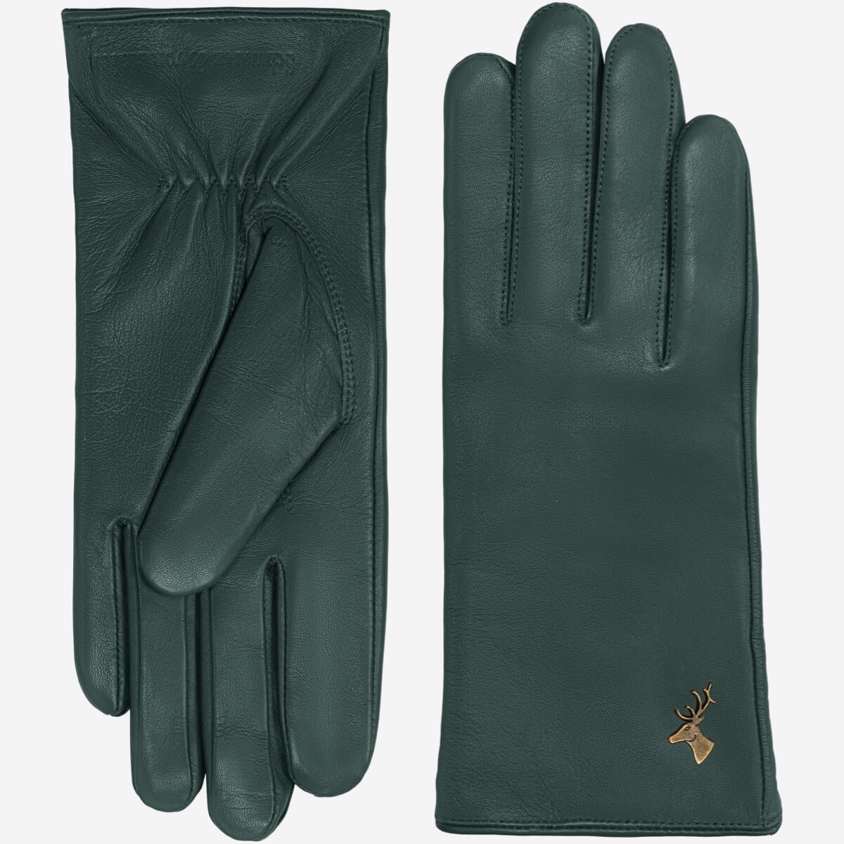 Ivy (vert foncé) - Gants en peau de mouton avec doublure en laine/cachemire & fonction écran tactile - Schwartz & von Halen FR - Gants en Cuir - 2