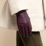 Ivy (violet) - Gants en peau de mouton avec doublure en laine/cachemire & fonction écran tactile - Schwartz & von Halen FR - Gants en Cuir - 9