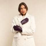 Ivy (violet) - Gants en peau de mouton avec doublure en laine/cachemire & fonction écran tactile - Schwartz & von Halen FR - Gants en Cuir - 10