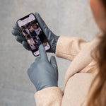 Ivy (gris) - Gants tactiles en cuir de mouton et doublure en laine/cachemire - Schwartz & von Halen FR - Gants en Cuir - 5