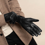 Jake (noir) - Gants en peau de mouton avec doublure chaude en polaire et fonction écran tactile - Schwartz & von Halen FR - Gants en Cuir -  11