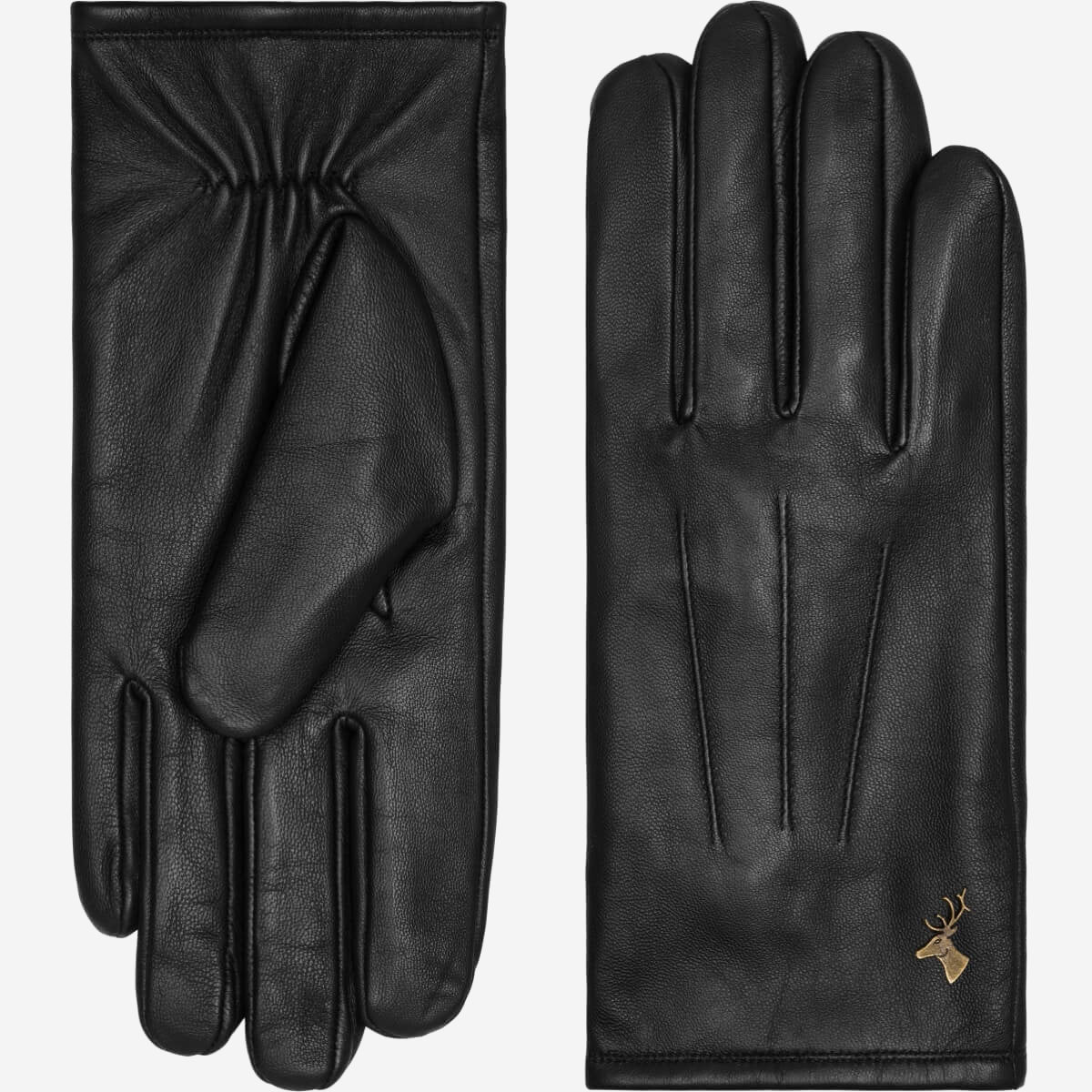 Jake (noir) - Gants en peau de mouton avec doublure chaude en polaire et fonction écran tactile - Schwartz & von Halen FR - Gants en Cuir - 2