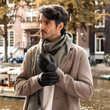 James (noir) – Gants classiques en cuir de mouton avec doublure luxueuse en cachemire et fonction tactile - Schwartz & von Halen FR - Gants en Cuir - 8