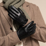 James (noir) – Gants classiques en cuir de mouton avec doublure luxueuse en cachemire et fonction tactile - Schwartz & von Halen FR - Gants en Cuir - 11