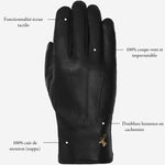 James (noir) – Gants classiques en cuir de mouton avec doublure luxueuse en cachemire et fonction tactile - Schwartz & von Halen FR - Gants en Cuir - 15