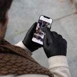 Jaxon (noir) - Gants en peau de chèvre avec luxueuse doublure en fausse fourrure & fonction écran tactile - Schwartz & von Halen FR - Gants en Cuir -6