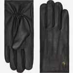 Jaxon (noir) - Gants en peau de chèvre avec luxueuse doublure en fausse fourrure & fonction écran tactile - Schwartz & von Halen FR - Gants en Cuir - 2