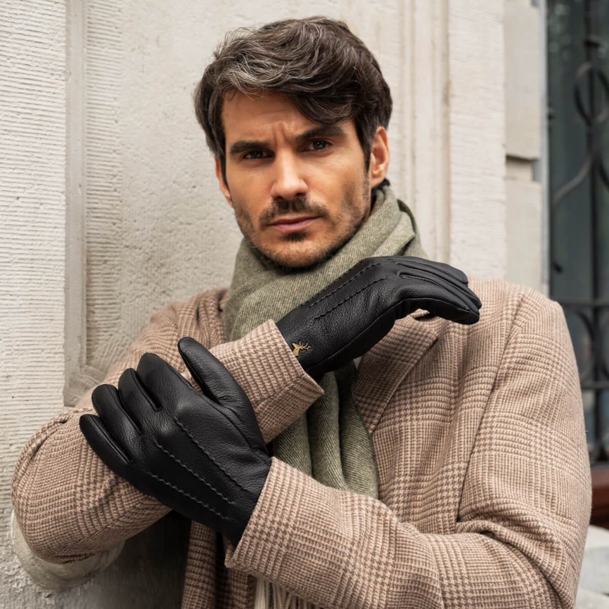 Jaxon (noir) - Gants en peau de chèvre avec luxueuse doublure en fausse fourrure & fonction écran tactile - Schwartz & von Halen FR - Gants en Cuir - 10