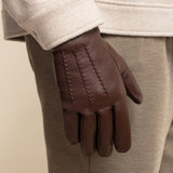 Jaxon (marron)  - Gants en peau de chèvre avec luxueuse doublure en fausse fourrure & fonction écran tactile  - Schwartz & von Halen FR - Gants en Cuir - 7