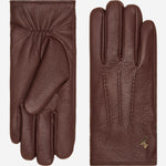 Jaxon (marron)  - Gants en peau de chèvre avec luxueuse doublure en fausse fourrure & fonction écran tactile  - Schwartz & von Halen FR - Gants en Cuir - 2