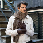 Jaxon (marron)  - Gants en peau de chèvre avec luxueuse doublure en fausse fourrure & fonction écran tactile  - Schwartz & von Halen FR - Gants en Cuir - 8