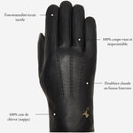 Jaxon (noir) - Gants en peau de chèvre avec luxueuse doublure en fausse fourrure & fonction écran tactile - Schwartz & von Halen FR - Gants en Cuir - 15
