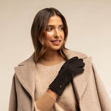 Josie (marron) - Gants en cuir de chèvre avec luxueuse fourrure de mouton - Schwartz & von Halen FR - Gants en Cuir - 5