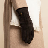 Josie (marron) - Gants en cuir de chèvre avec luxueuse fourrure de mouton - Schwartz & von Halen FR - Gants en Cuir - 9