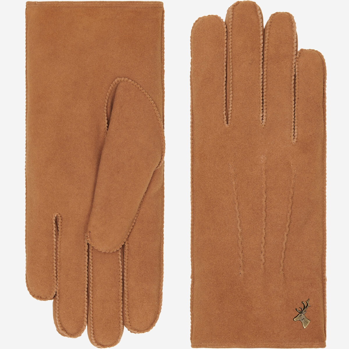Josie (camel) - Gants en cuir de chèvre avec luxueuse fourrure de mouton - Schwartz & von Halen FR - Gants en Cuir - 2