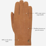 Josie (camel) - Gants en cuir de chèvre avec luxueuse fourrure de mouton - Schwartz & von Halen FR - Gants en Cuir - 12