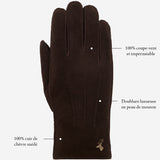 Josie (marron) - Gants en cuir de chèvre avec luxueuse fourrure de mouton - Schwartz & von Halen FR - Gants en Cuir - 11