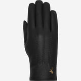 Julia (noir) - Gants en peau de chèvre avec luxueuse doublure en fausse fourrure & fonction écran tactile - Schwartz & von Halen FR - Gants en Cuir - 1