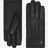 Julia (noir) - Gants en peau de chèvre avec luxueuse doublure en fausse fourrure & fonction écran tactile - Schwartz & von Halen FR - Gants en Cuir - 2