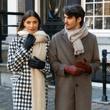 Julia (noir) - Gants en peau de chèvre avec luxueuse doublure en fausse fourrure & fonction écran tactile - Schwartz & von Halen FR - Gants en Cuir - 9