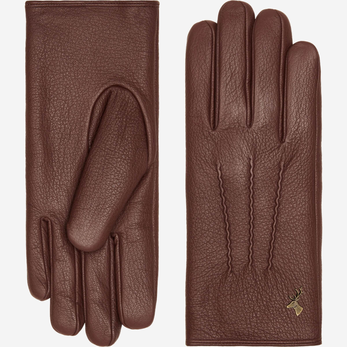 Julia (marron) - Gants en peau de chèvre avec luxueuse doublure en fausse fourrure & fonction écran tactile - Schwartz & von Halen FR - Gants en Cuir - 2