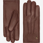 Julia (marron) - Gants en peau de chèvre avec luxueuse doublure en fausse fourrure & fonction écran tactile - Schwartz & von Halen FR - Gants en Cuir - 2