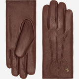 Julia (marron) - Gants en peau de chèvre avec luxueuse doublure en fausse fourrure & fonction écran tactile - Schwartz & von Halen FR - Gants en Cuir - 2