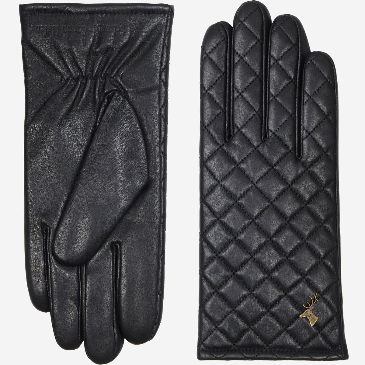 Kira (noir) - Gants en peau de mouton avec doublure en laine/cachemire & fonction écran tactile - Schwartz & von Halen FR - Gants en Cuir - 2