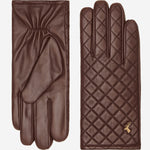 Kira (marron) - Gants en peau de mouton avec doublure en laine/cachemire & fonction écran tactile - Schwartz & von Halen FR - Gants en Cuir - 2