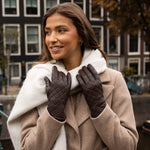 Kira (marron) - Gants en peau de mouton avec doublure en laine/cachemire & fonction écran tactile - Schwartz & von Halen FR - Gants en Cuir - 9
