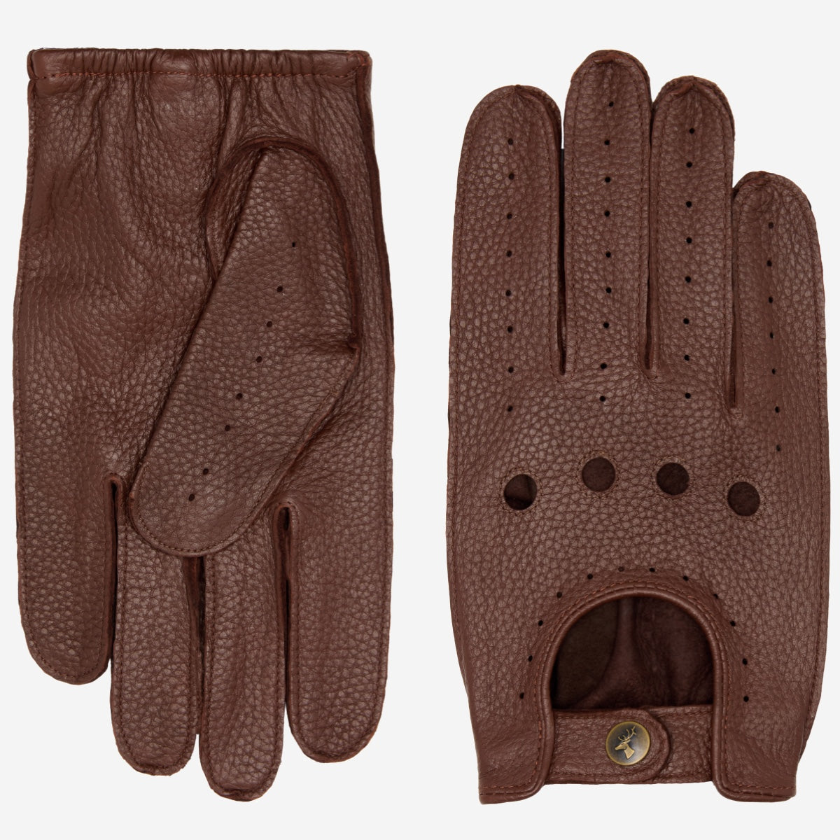 Marley (marron) – Luxueux gants de conduite en cuir de cerf américaine - Schwartz & von Halen FR - Gants en Cuir - 2