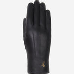 Lily (noir) - Gants en peau de mouton avec doublure chaude en polaire & fonction écran tactile - Schwartz & von Halen FR - Gants en Cuir - 1
