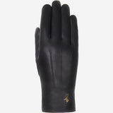 Lily (noir) - Gants en peau de mouton avec doublure chaude en polaire & fonction écran tactile - Schwartz & von Halen FR - Gants en Cuir - 1
