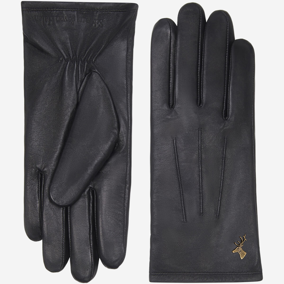 Lily (noir) - Gants en peau de mouton avec doublure chaude en polaire & fonction écran tactile - Schwartz & von Halen FR - Gants en Cuir - 2