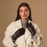 Lily (marron foncé) - Gants en peau de mouton avec doublure chaude en polaire & fonction écran tactile - Schwartz & von Halen FR - Gants en Cuir - 10