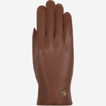 Ivy (cognac) - Gants tactiles en cuir de mouton et doublure en laine/cachemire - Schwartz & von Halen FR - Gants en Cuir - 1