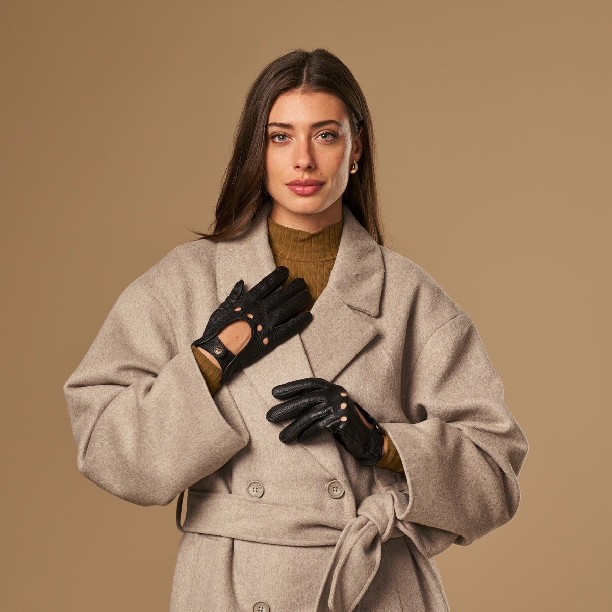 Marley (noir) – Luxueux gants de conduite en cuir de cerf américaine - Schwartz & von Halen FR - Gants en Cuir - 3
